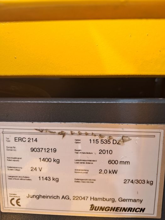 Wózek paleciak elektryczny Jungheinrich ERC214