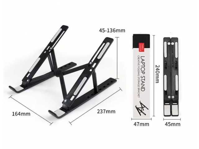 Podstawka pod lekki laptop, tablet, telefon CZARNA FA012