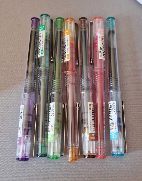 7 Canetas Gel Cores diferentes