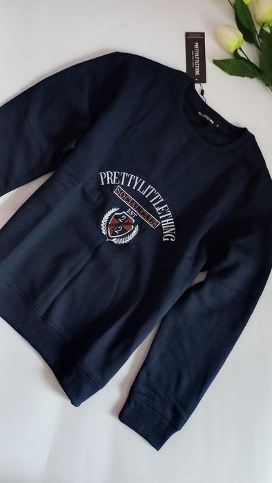 Флісовий жіночій світшот синій 46 розмір prettylittlething новий