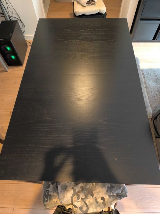Mesa IKEA BJURSTA extensível + 4 cadeiras pretas