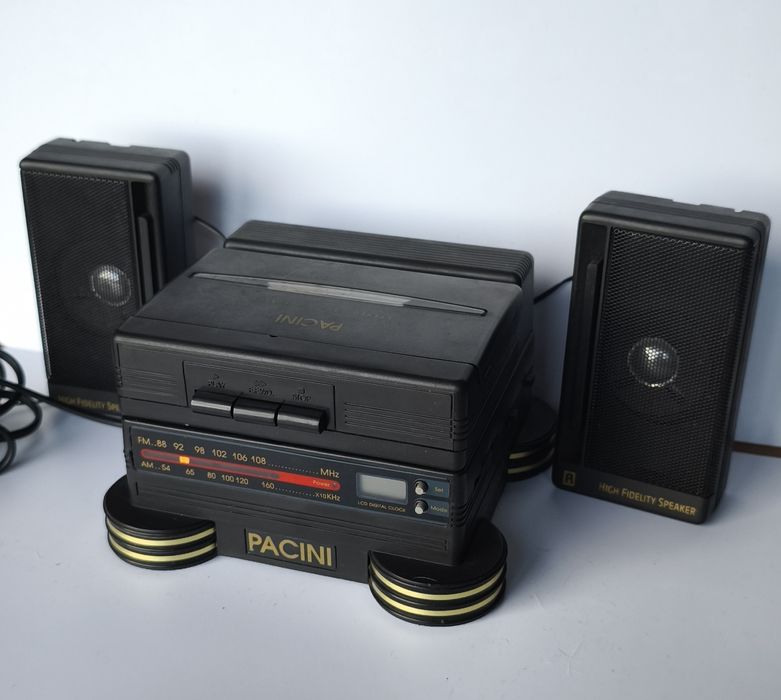 Mini wieża walkman radio PACINI retro vintage lata 80. UNIKAT