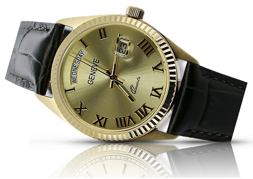 Złoty zegarek męski damski 14k 585 Geneve mw013ydg Warszawa