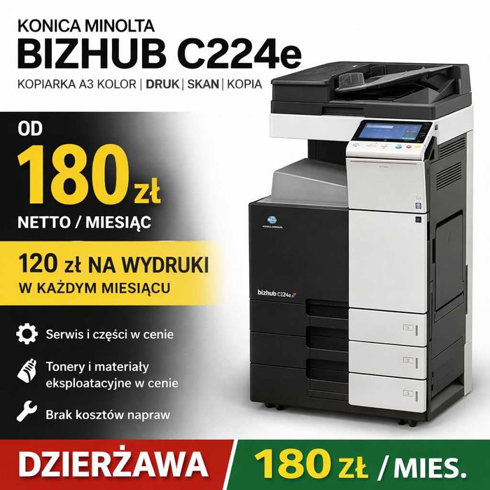 Wynajem kserokopiarki | od 180 zł | Tani druk | Serwis gratis