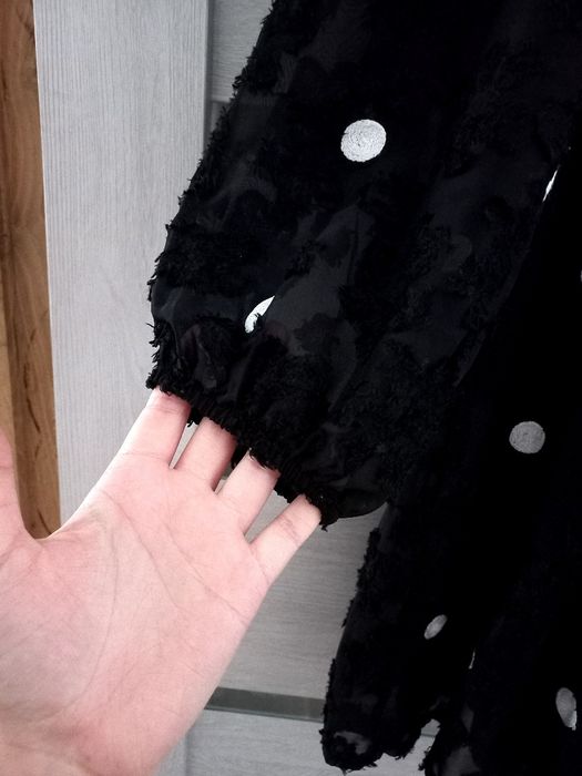 Сукня чорна в горох