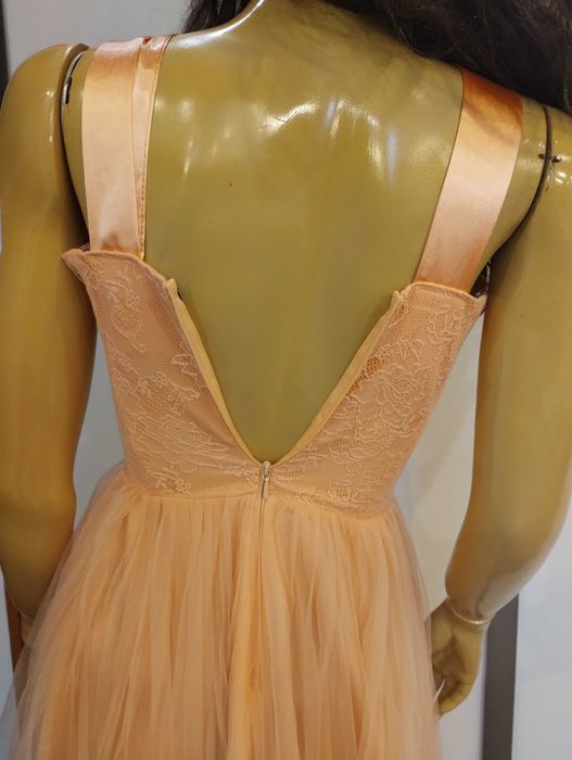 Piękna morelowa sukienka tiulowa 2 XS musthave