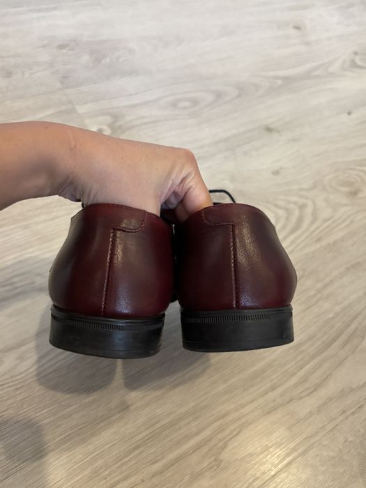 Buty męskie eleganckie półbuty do garnituru rozmiar 41 skórzane