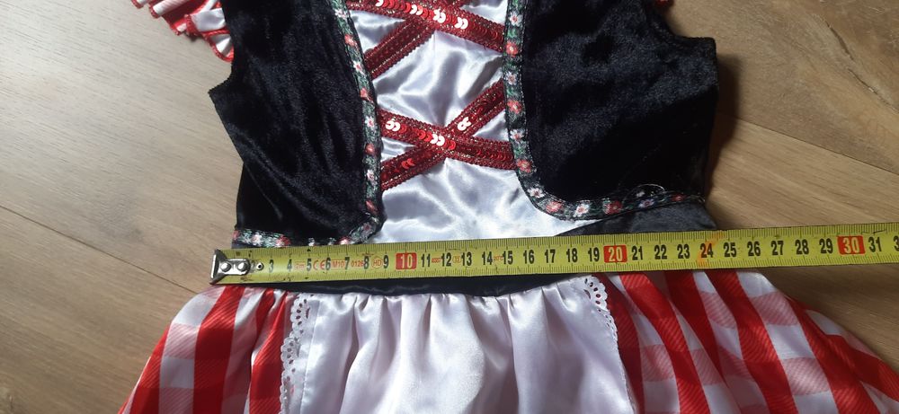Czerwony kapturek strój przebranie 110-116, 5-6 lat