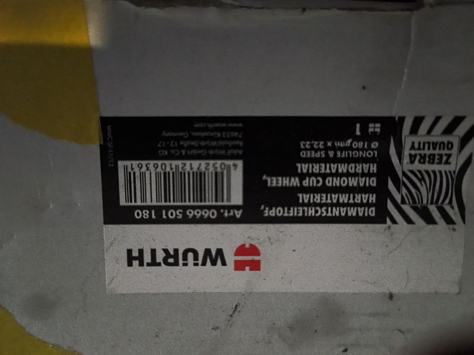 Würth Zebra Longlife & Speed 180 mm ściernica diamentowa 0666 501 180
