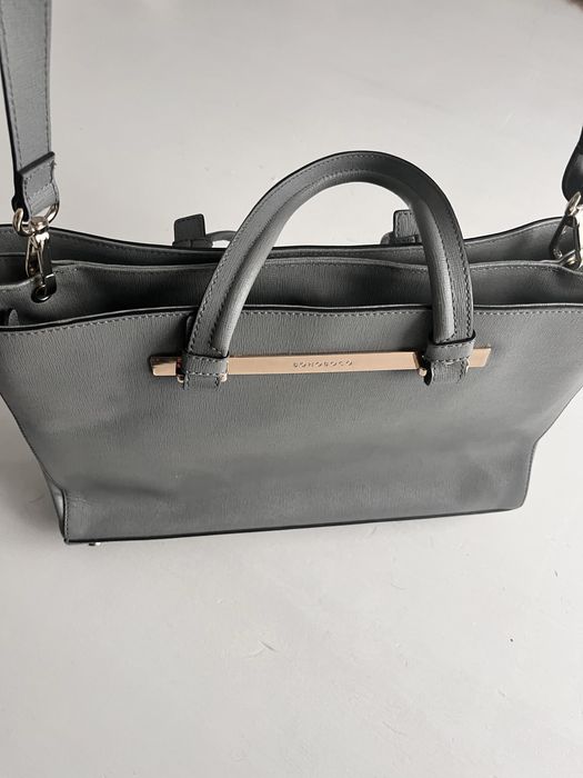 Skórzana szara torebka topowej marki Bohoboc