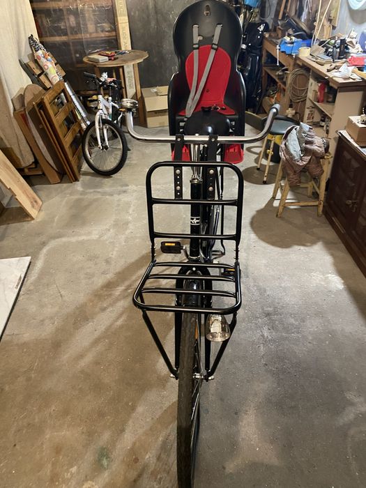 Bicicleta holandesa com cadeira criança