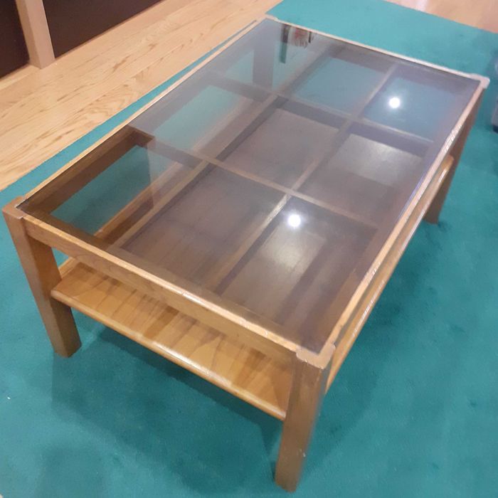 Mesa centro em madeira castanho