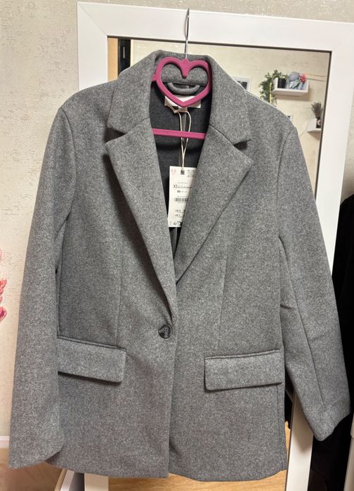 Мʼякий блейзер Zara сірий XS/34-36