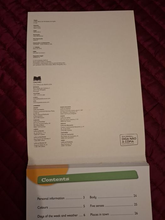 O meu livro de atividades de Inglês - 4° ano