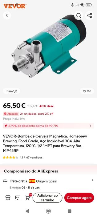 Bomba de transfers de líquidos (alta temperatura)