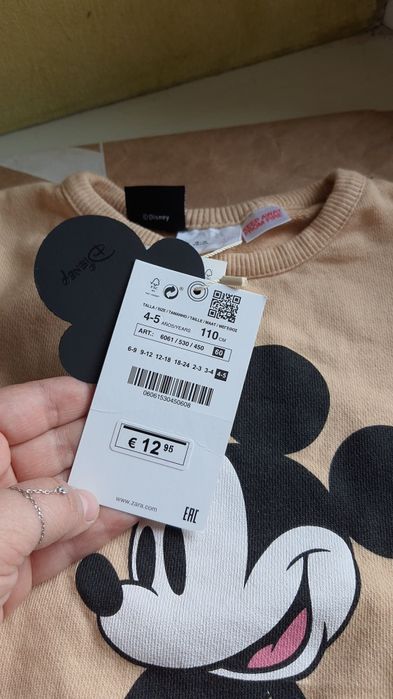 Свитшот Zara Disney mickey maus 4-5