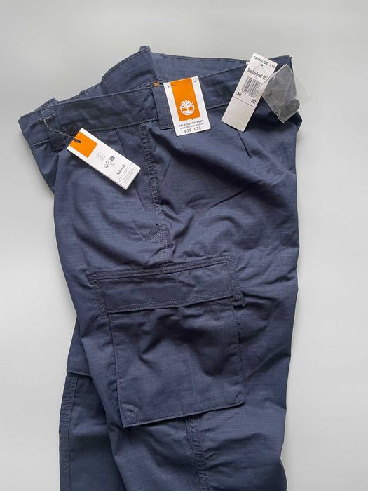 Spodnie Timberland CARGO bojówki W36 L32 RELAXED TAPERED granatowe