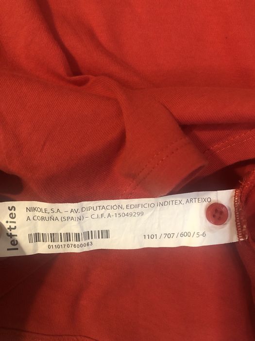 Koszulka polo czerwona krótki rękaw r 116