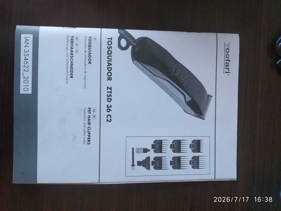 Máquina de Tosquiar para Cães e Gatos Zoofari – Como Nova