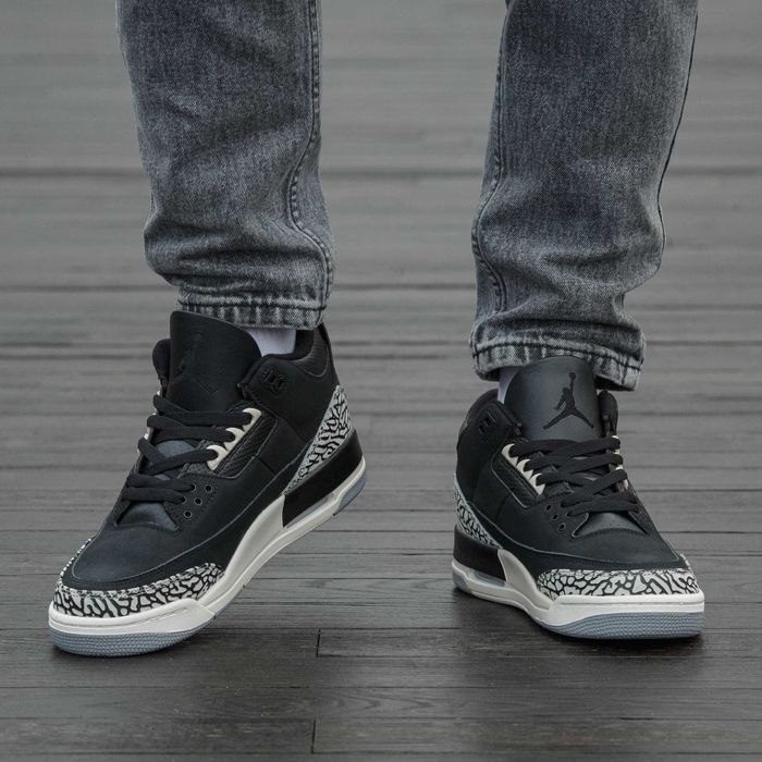 Мужские кроссовки Nike Air Jordan Retro 3 Off Noir "Black" 40-46