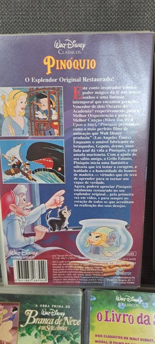 Cassetes de vídeo VHS Walt Disney e outros 1994