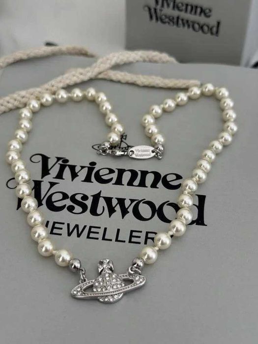 Легендарна підвіска Vivienne Westwood з перлами, культове намисто з аніме Nana, срібна планета
