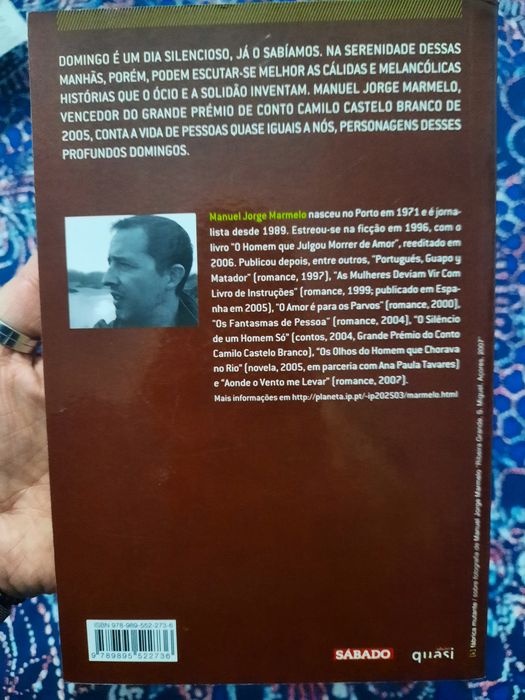 Livro Profundo Silêncio das manhãs de domingo