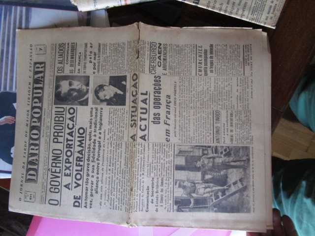 Diário Popular Newspaper, June 1944, World War II, Tungsten