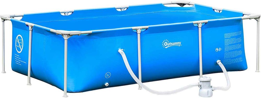 Piscina desmontável Outsunny 252x152x65cm (c/bomba de piscina)