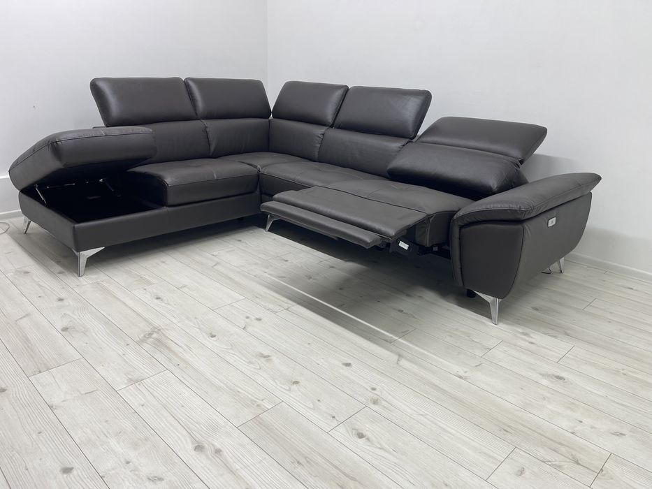 Новий,шкіряний електро реклайнер