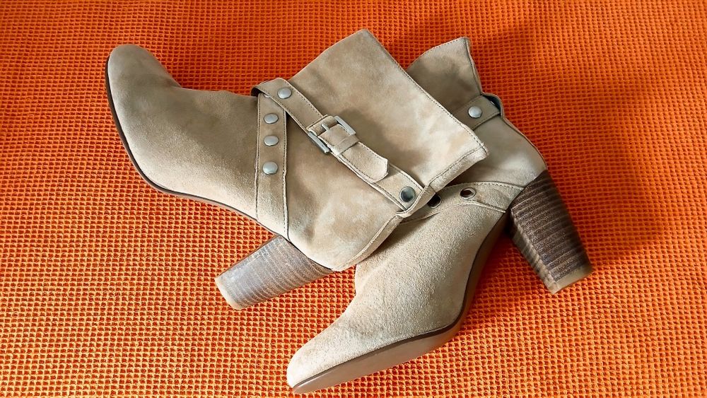 Botins La Redoute ET VOUS camurça genuína