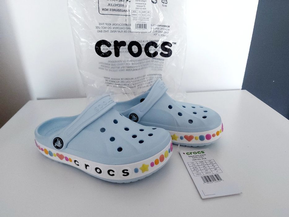 Klapki Crocs Iconic r C13 (wkł.19 cm) r 30/31 Bayaband Niebieskie Buty