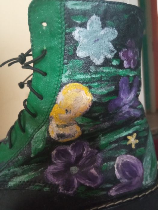 Zara buty martensy 40 ręcznie malowane Maroko wkł. 26 cm hit!