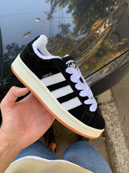 Зимові Adidas Campus - біле хутро - 39 р. 24.5 см устілка