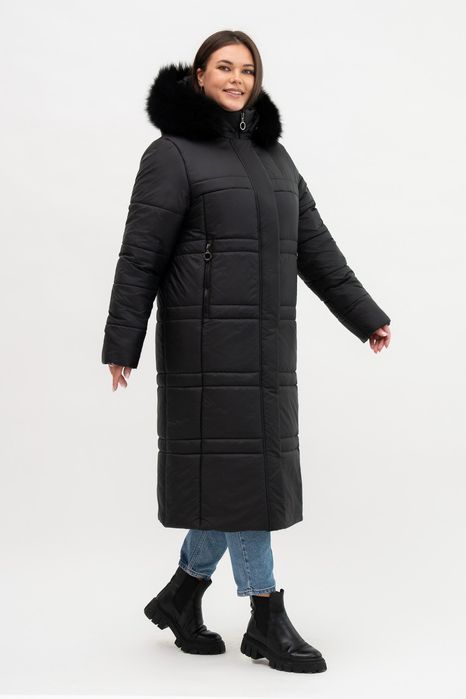 Жеская удлинённая зимняя куртка пуховик пальто. 52-66р