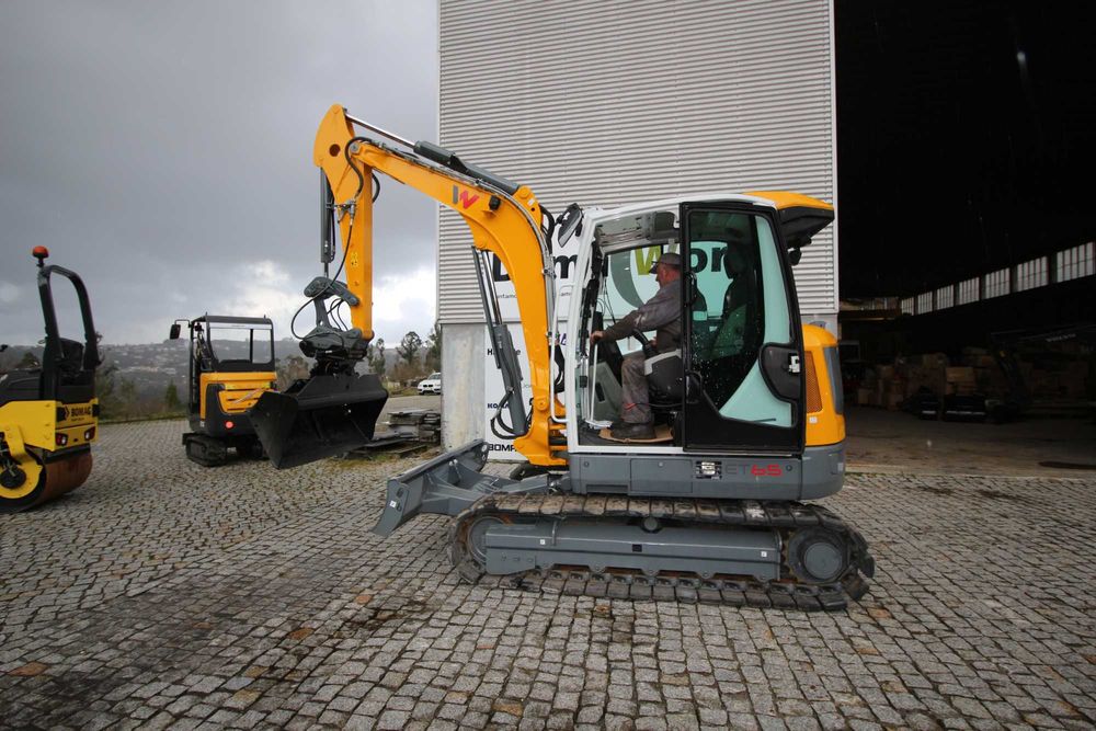 Mini Giratória Wacker Neuson ET 65 Balde Limpeza Hidráulico luzes 360