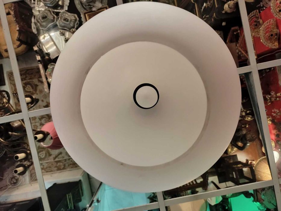 Candeeiro Tecto Globo Vidro Branco