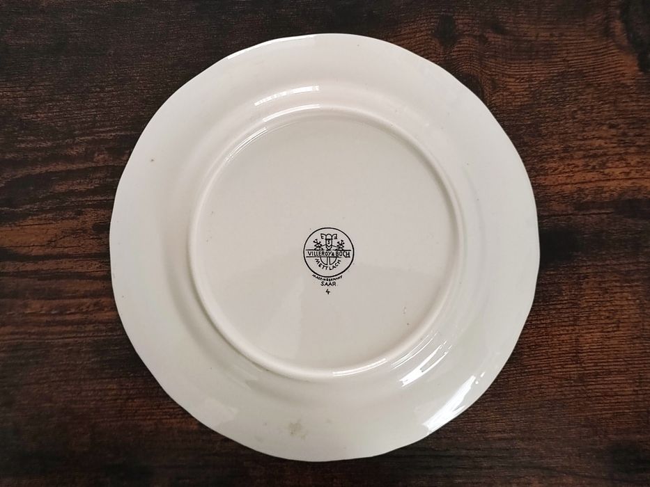 Villeroy & Boch talerz #4 dekor myśliwski „Hunting Satire” SAAR, 1952+