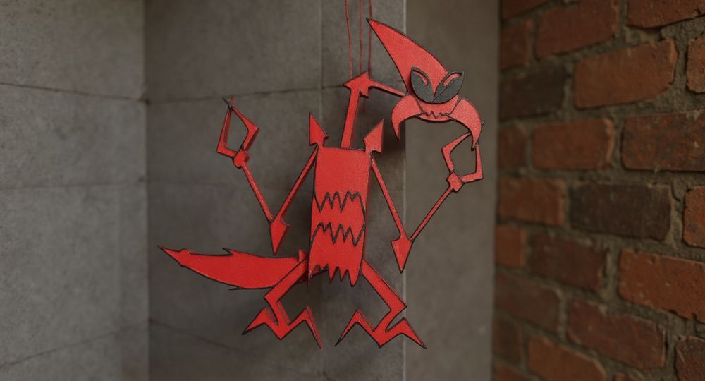 Kurvinox - Kurwinox - Figura scienna 3D - Kapitan Bomba - Czerwony