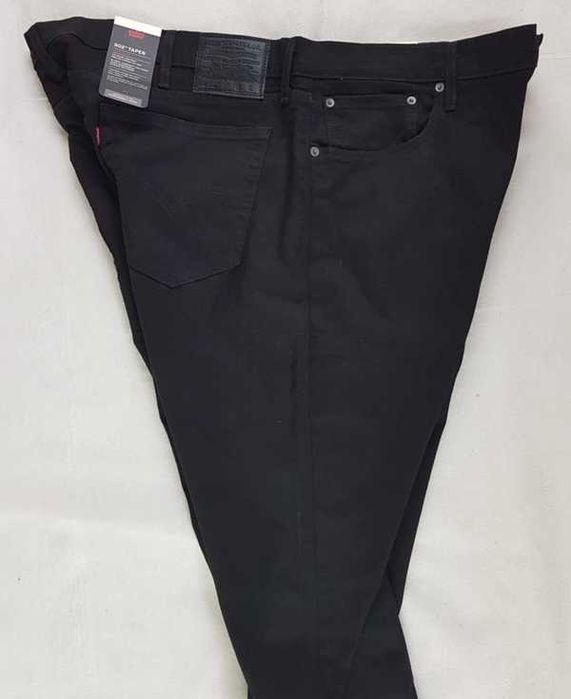 Męskie jeansy Levi's 502 Big & Tall czarne oryg. nowe Levisy - W46/L34