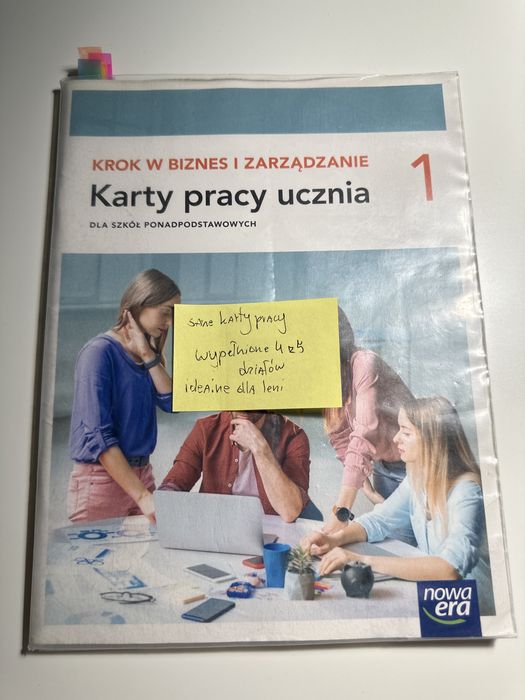 Krok w biznes i zarządzanie 1, karty pracy