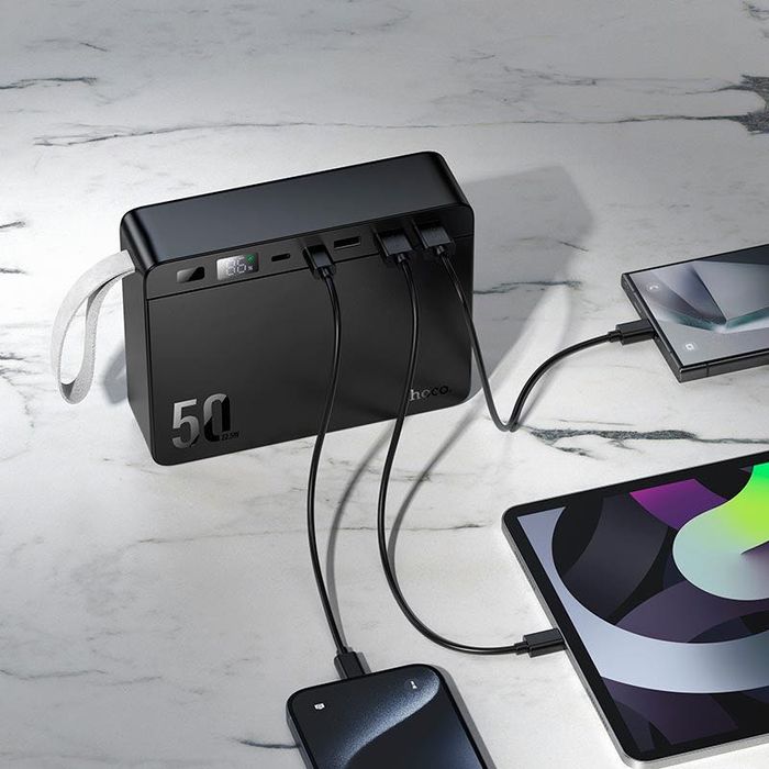 Повербанк 50 000 mAh 22.5W HOCO J166 залізофосфат працює роками