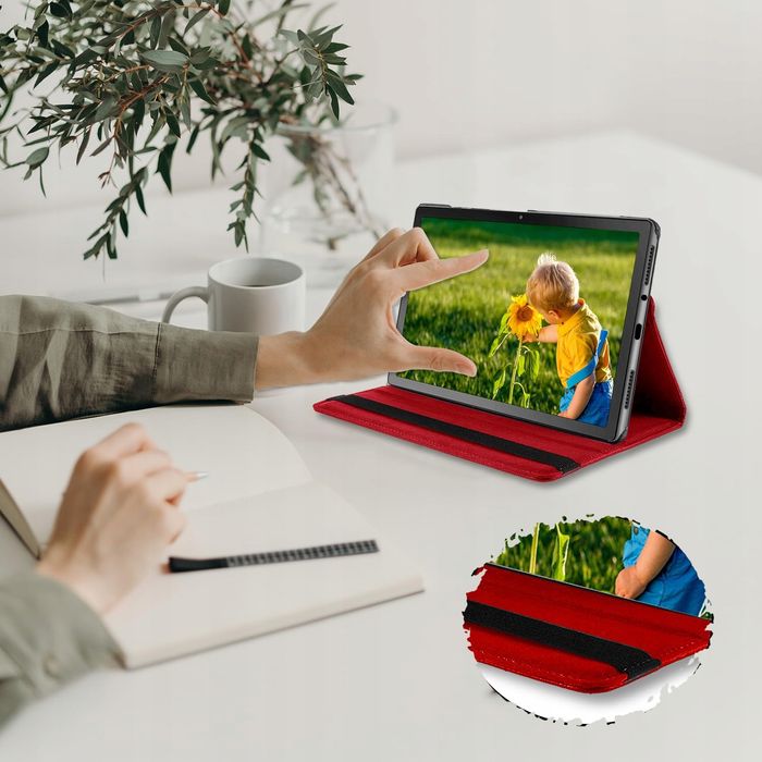 outlet etui sweimen do xiaomi redmi pad se 11" z podstawą czerwone