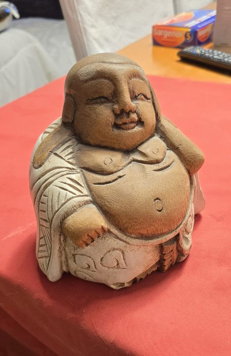 Estatueta "Buda" em madeira