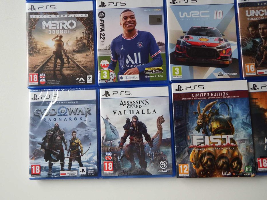 GRY PS5 GOSTYNIN GOW Ragnarok JEDI OCALAŁY Assasins Valhalla Sackboy