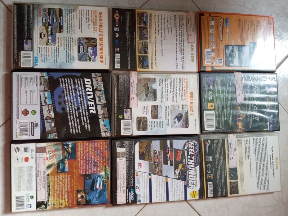 Jogos PC CD-ROM originais Sega Rally 2,Nascar, Drive,Midnight Club ll