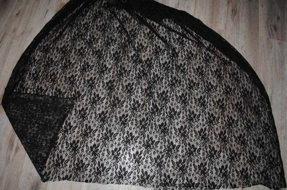 Кружевная стрейчевая черная ткань с добавкой хб нити отрез 5,2* 1,6 м