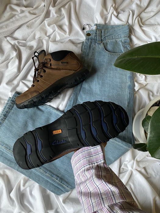 Мужские ботинки кожаные Clarks Gore-Tex 43 uk8 1/2 28cm