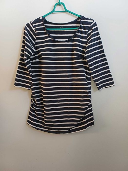 Bluzka w paski ciążowa, H&M Mama r. M