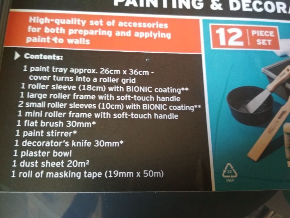 Малярный набор ГЕРМАНИЯ Powerfix® валик ванночка кисточка для покраски